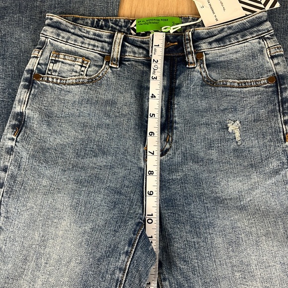 Sandrine Rose x Free People Super Flare Denim Jeans Women’s Size 24 Medium Wash - Picture 10 of 14